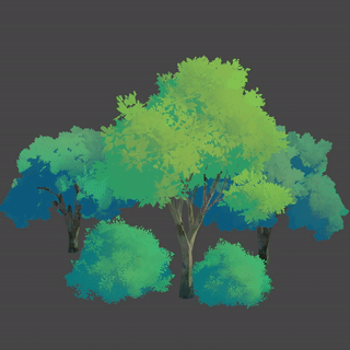 Stylized Tree Leaves by Rei